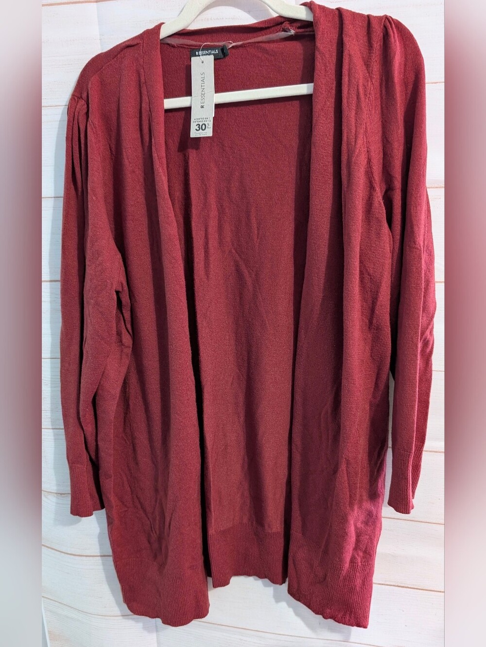 Nwt Reitmans Essentials Rust Red Women's Open-Front Cardigan Plus Size 2X